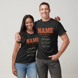 Nom personnalisé T-shirt L'Homme Mythe Légende