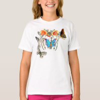 NOM PERSONNALISÉ T-SHIRT POUR FILLES BUTTERFLITS &