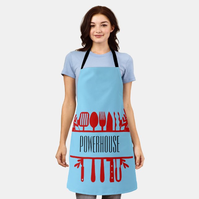 Nom personnalisé tablier - Cadeau personnalisé de  (Porté)