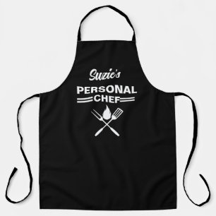 Nom personnalisé Tablier de cuisine, Chef personne