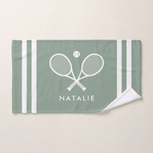 Nom personnalisé Tennis Sage Green Stripes