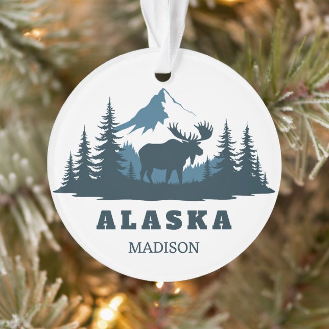 Nom personnalisé & Texte ALASKA (Arbre)