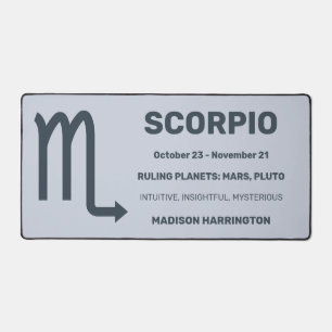 Nom personnalisé / Texte et couleur Scorpion du si