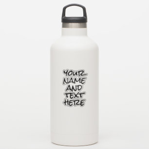 Nom personnalisé Texte Stickers Bouteille d'eau mo
