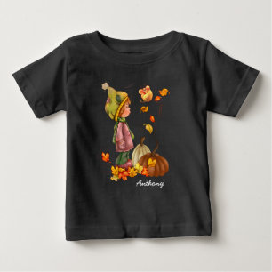 Nom personnalisé Thanksgiving Cadeau T-Shirts bé