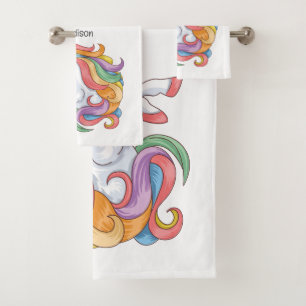 Nom personnalisé Unicorne colorée