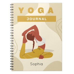 Nom personnalisé yoga moderne coloré journal tenda