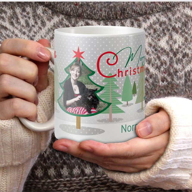 Nom Photo Arbres de Noël Mug (Créateur téléchargé)