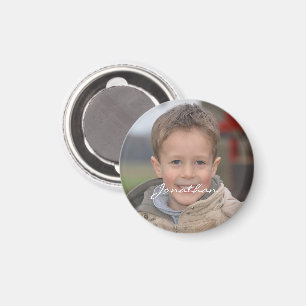 Nom photo personnalisé Magnet rond