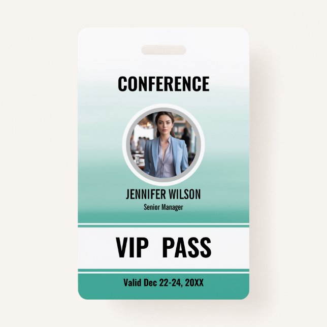 Nom photo personnalisé VIP All Access Pass Badge (Devant)