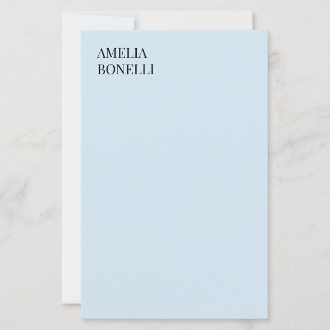 Nom propre Minimaliste Moderne Professionnel Bleu (Devant)