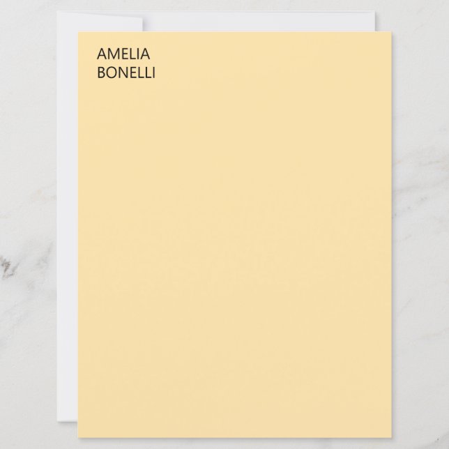 Nom propre Moderne Minimaliste Professionnel Beige (Devant)