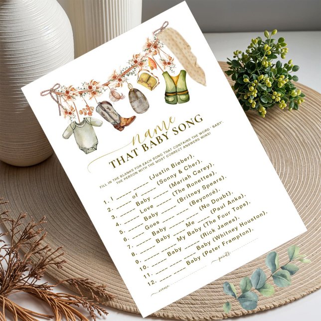 Nom Que Baby Song Reel Excité Baby shower Jeu (Créateur téléchargé)