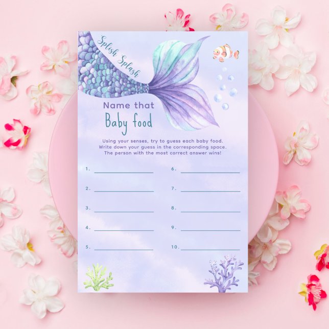 Nom que bébé nourriture Ocean baby shower jeu (Créateur téléchargé)