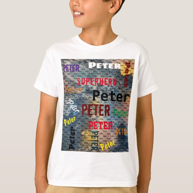 NOM RÉPÉTÉ ENFANTS Habiliter le T-shirt Word (Devant)