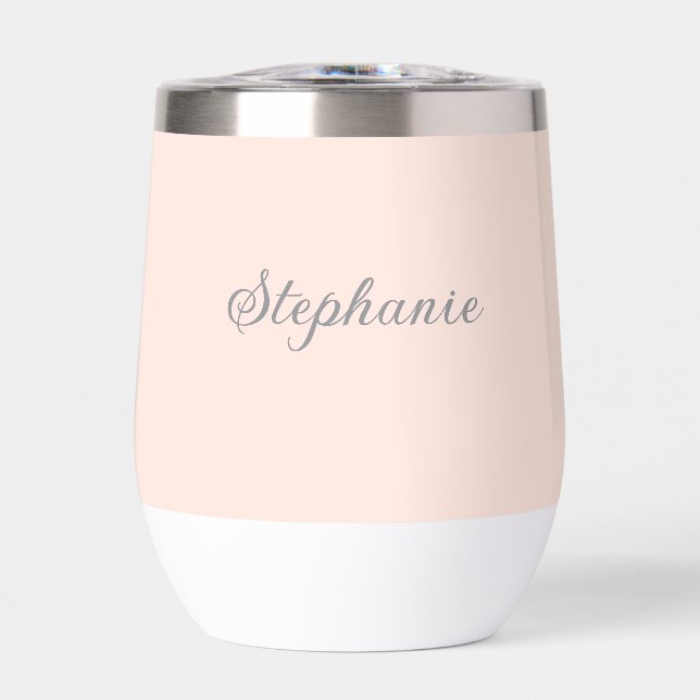 Nom Rose Moderne Élégant Monogramme Bohème (Avant)