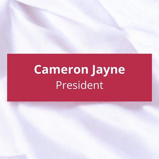 Nom rouge classique Étiquette ou professionnel mag (MISOOK Classic Red Name Tag Magnetic)