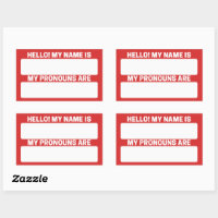 Nom rouge maximum et Étiquettes de Pronoun