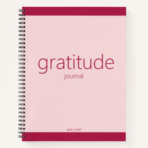 Nom simple sur Journal de Gratitude Rose