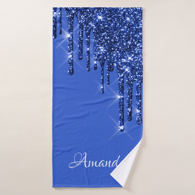 Nom Sparkly Parties scintillant Drives Spark Blue  (Serviette de bain)