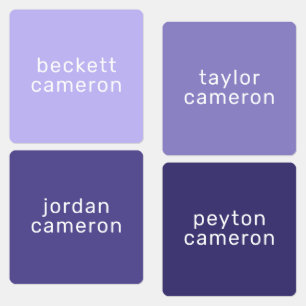 Nom sur Fer pourpre sur Étiquettes de vêtements