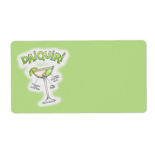 NOM TAGS, ÉTIQUETTE - DAIQUIRI RECETTE COCKTAIL AR
