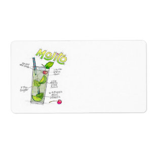 NOM TAGS, ÉTIQUETTE - MOJITO RECETTE COCKTAIL ART