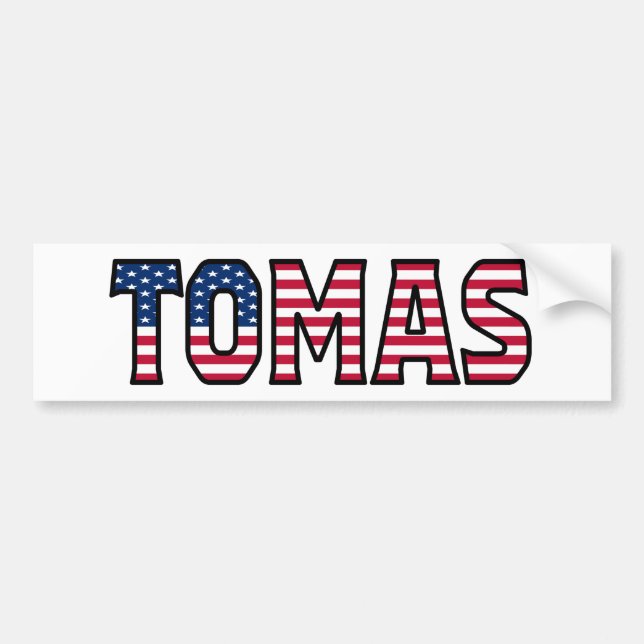 Nom Tomas Vorname USA Aufkleber Sticker Auto (Devant)