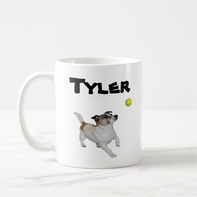 Nom Tyler Avec Des Terriers Fox, Café Mug (Gauche)