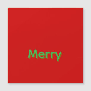 Nom vert joyeux sur fond rouge