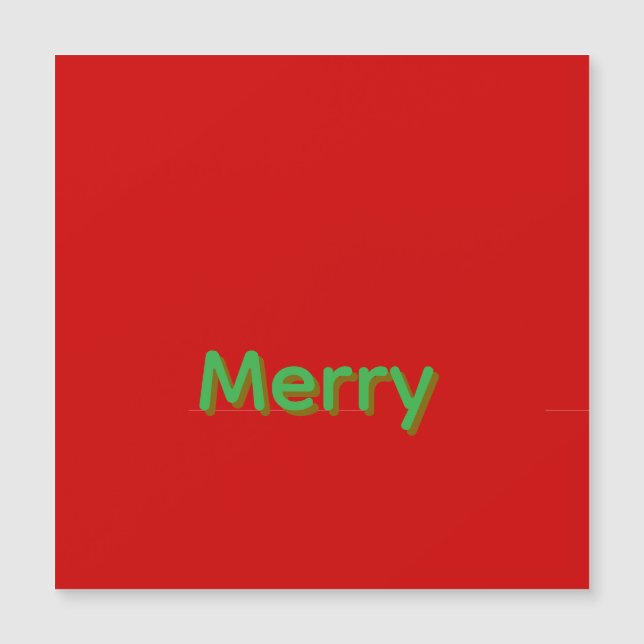 Nom vert joyeux sur fond rouge (Devant)