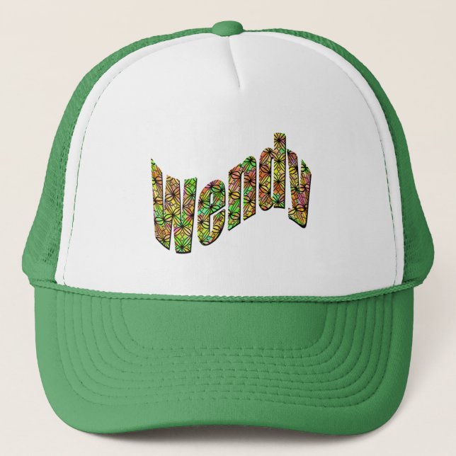 Nom Wendy coloré, Casquette de camions (Devant)