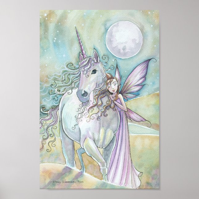 Nomades des Dunes Mystiques Affiche de Licorne Fée (Devant)