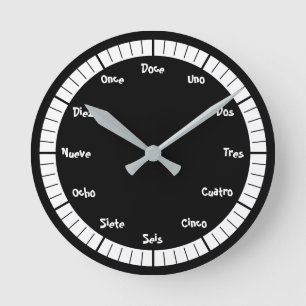 Nombre espagnol Horloge ronde