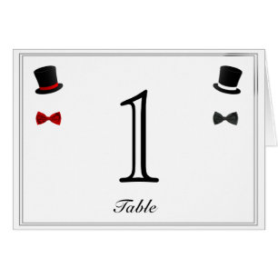Nombre gai de Tableau de mariage de casquettes