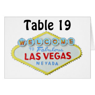 Nombre Las Vegas de Tableau de réception de
