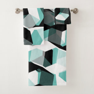 Nombreux hexagones avec parties incolores, sur tur