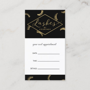 Nombreux Lashes Salon Lash Noir / Or Rendez-vous
