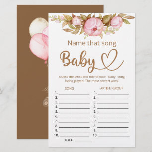 Nommez ce jeu de baby shower de chanson
