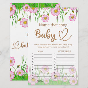 Nommez ce jeu de baby shower de chanson