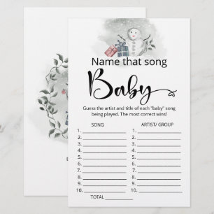 Nommez ce jeu de baby shower de chanson