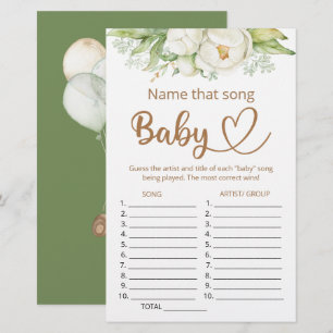 Nommez ce jeu de baby shower de chanson