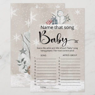 Nommez ce jeu de baby shower de chanson