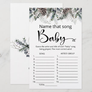 Nommez ce jeu de baby shower de chanson