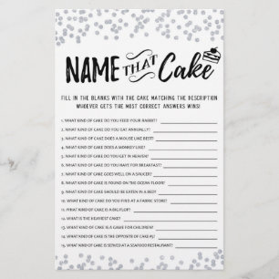 Nommez ce jeu de gâteau avec les réponses