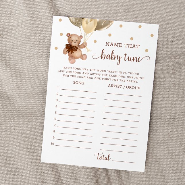 Nommez cette carte d'ours en peluche pour bébé pou (Créateur téléchargé)