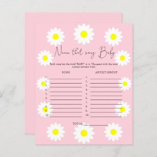 Nommez cette chanson \ jeu de baby showers Fleur s