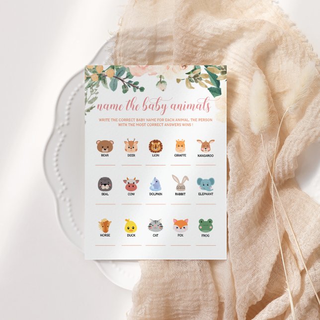 Nommez la carte de jeu Baby shower d'automne Baby  (Créateur téléchargé)