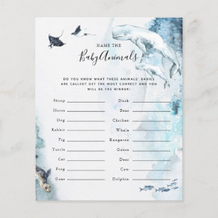 Nommez les bébés animaux Jeu Baby shower