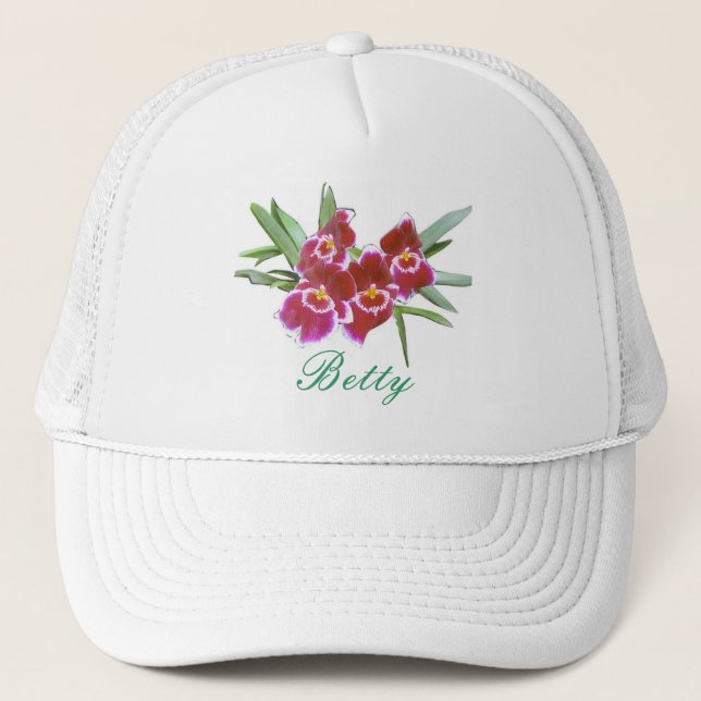 Nommez votre casquette de jet d'orchidée (Devant)